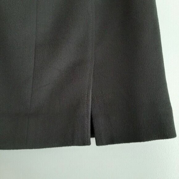CARLISLE Wool Cashmere Blend Knee Length Pencil Skirt Black Sz 4 - Picture 6 of 8
